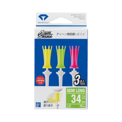 ダイヤゴルフ（DAIYA_GOLF） 【大特価市】エアロスパークティー セミロング（3本入） TE-410 2025