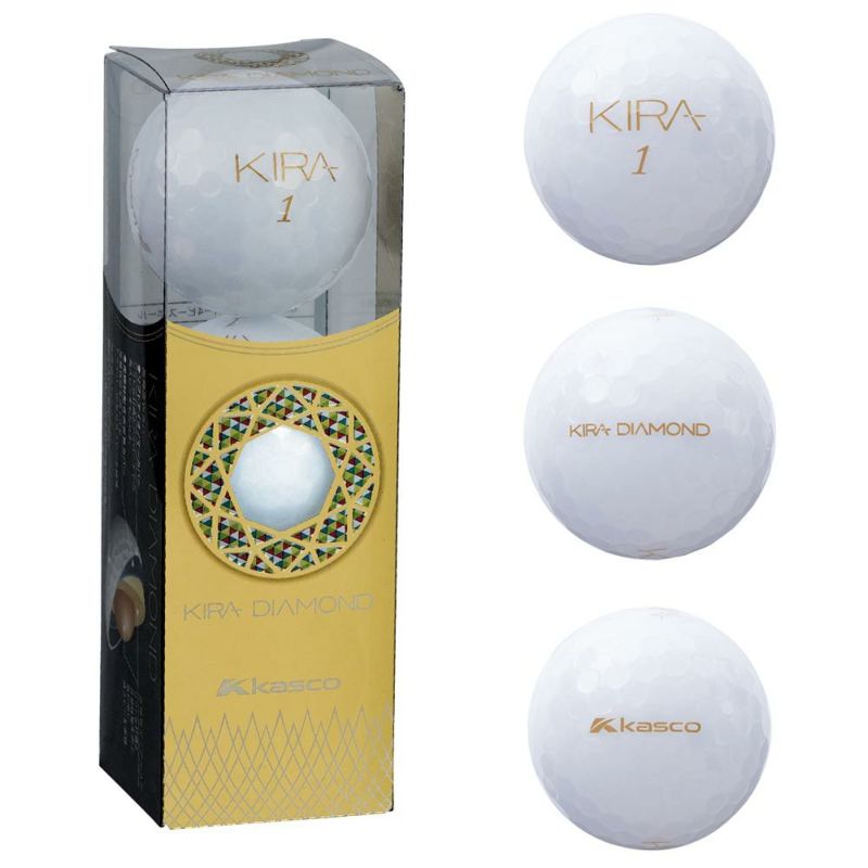 キャスコ（kasco） KIRA ダイヤモンド ボール ホワイト 1スリーブ（3個入） 2020 | ゴルフショップ・ゴルフ通販なら二木ゴルフオンライン