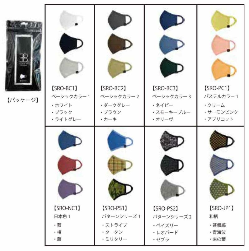 その他ブランド SANWA SERAO 38 カラーマスク（3枚入り）【最終処分価格】