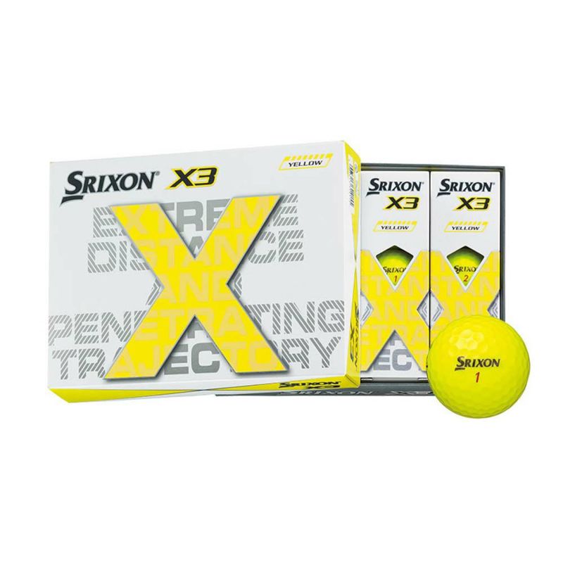 スリクソン（SRIXON） スリクソン X3 ボール イエロー 1ダース  2022