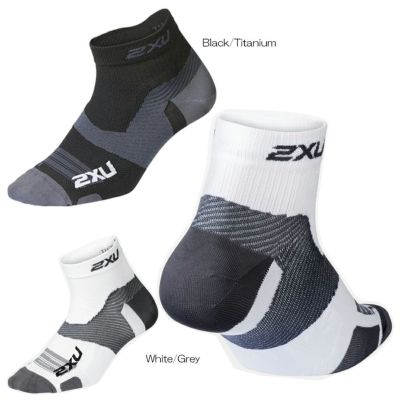 ツータイムズユー（2XU） VECTR ウルトラライト 1/4 クルーソックス UA5046E メンズゴルフウェア『定番品』【最終処分価格】