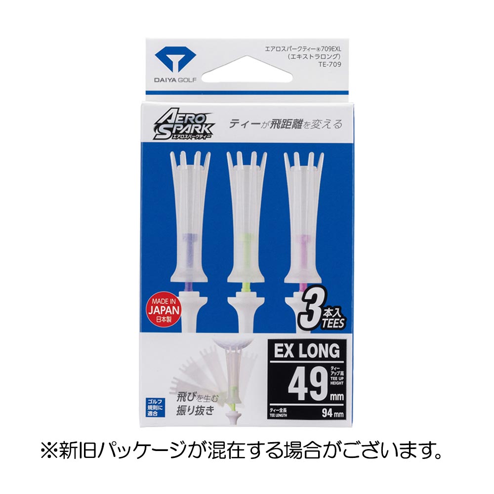 ダイヤゴルフ（DAIYA_GOLF） エアロスパークティー EXロング 3本入り TE-709