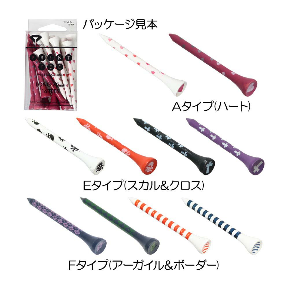 ダイヤゴルフ（DAIYA_GOLF） プリントウッドティー  TE-124
