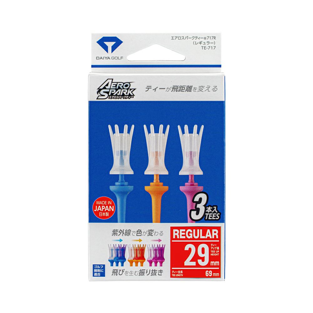ダイヤゴルフ（DAIYA_GOLF） エアロスパークティー 717R レギュラー 3本入り TE-717