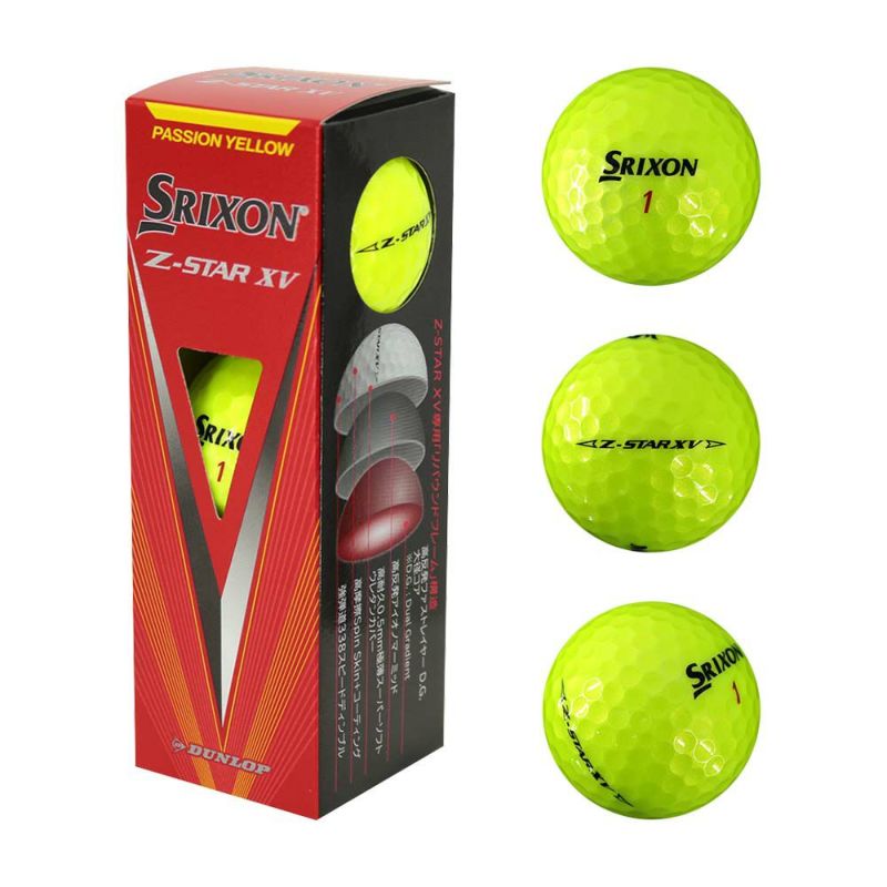 スリクソン（SRIXON） スリクソン Z-STAR XV ボール プレミアムパッションイエロー 1スリーブ（3個入） 2023 |  ゴルフショップ・ゴルフ通販なら二木ゴルフオンライン