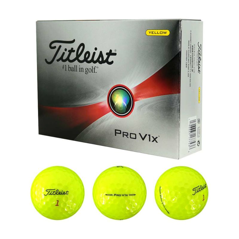 タイトリスト（Titleist） Pro V1x ボール イエロー 1ダース 2023