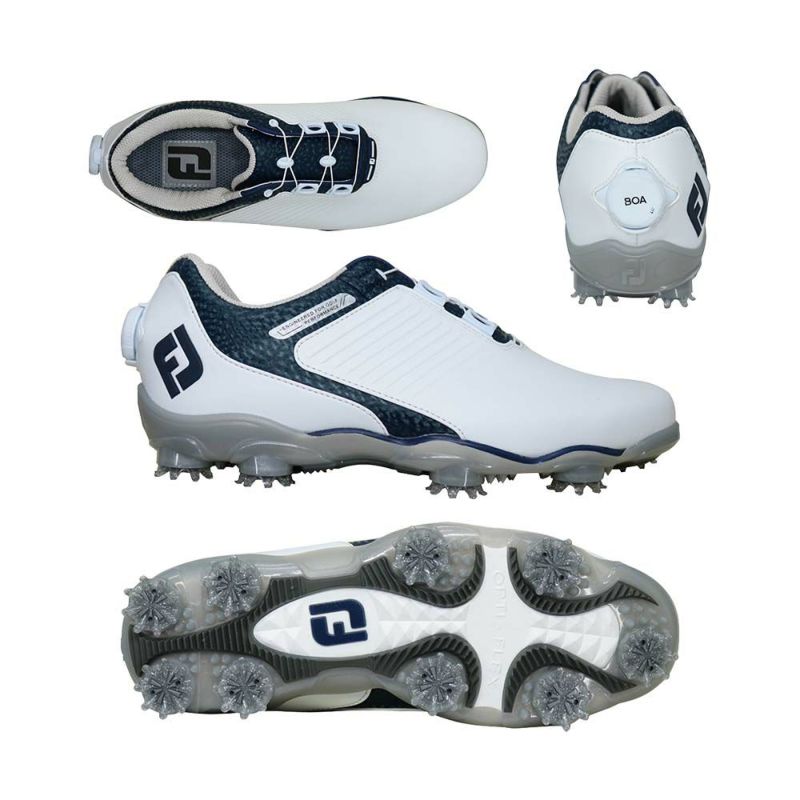 フットジョイ（FOOTJOY） DRYJOYS PRO Boa ソフトスパイクシューズ 53399W ホワイト/ネイビー 2023 |  ゴルフショップ・ゴルフ通販なら二木ゴルフオンライン