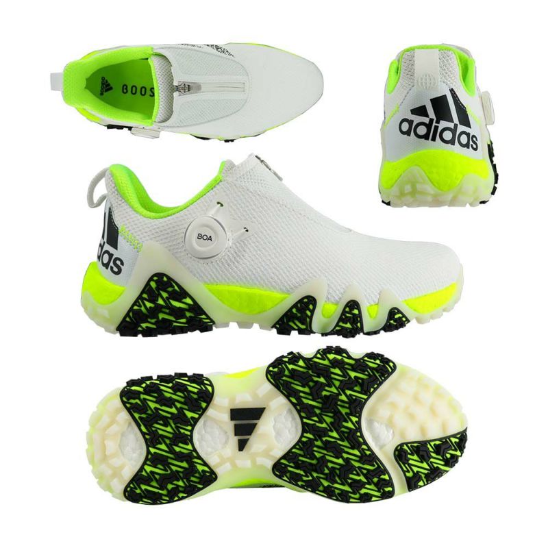 アディダス（Adidas） コードカオス22 Boa スパイクレスシューズ IF1042  ホワイト/ブラック/レモン 2023