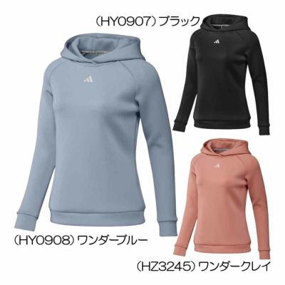 アディダス（Adidas） エンボスプリント ダンボールニット 長袖フーディー MKS39 レディースゴルフウェア 2023秋冬『最終処分価格』