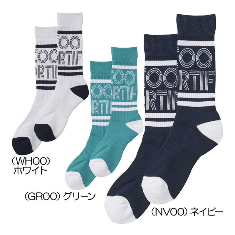 ルコック（le_coq_sportif） ロゴジャガードレギュラー丈ソックス QGCWJB03 レディースゴルフウェア 2023秋冬