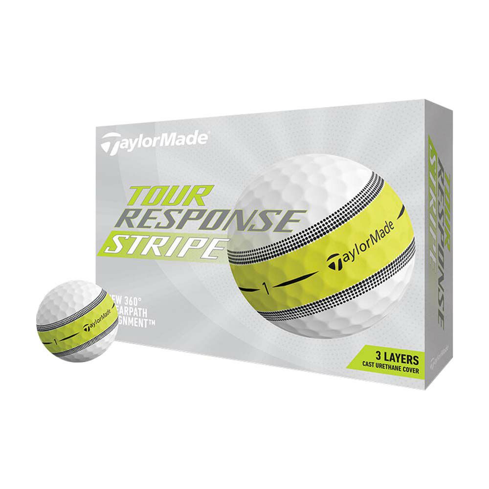テーラーメイド（TaylorMade） TOUR RESPONSE STRIPE ボール ホワイト/イエロー N08035　2022