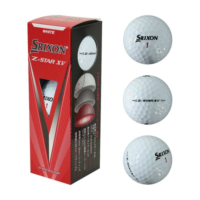 スリクソン（SRIXON） スリクソン Z-STAR XV ボール ホワイト 1スリーブ（3個入） 2023