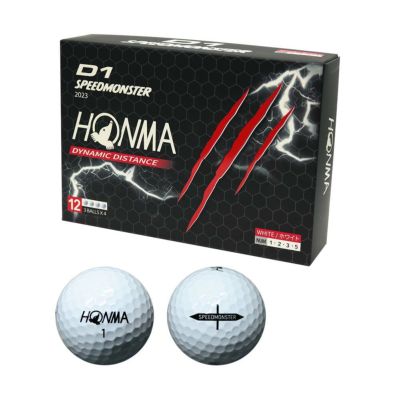 本間ゴルフ（HONMA） D1 スピードモンスター ボール BT2302 ホワイト 1ダース 2023