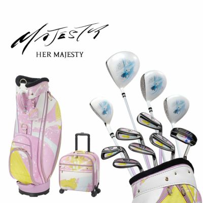 マジェスティゴルフ（MAJESTY_GOLF） 【レディース】HER MAJESTY  万美 MAMIMOZI クラブ11本セット（W：4本+I：6本+PT）+CB 2023 『限定品』 ボストンバッグ付