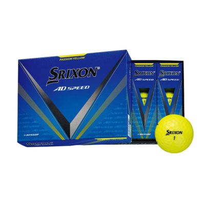 スリクソン（SRIXON） AD SPEED ボール パッションイエロー 1ダース 2024