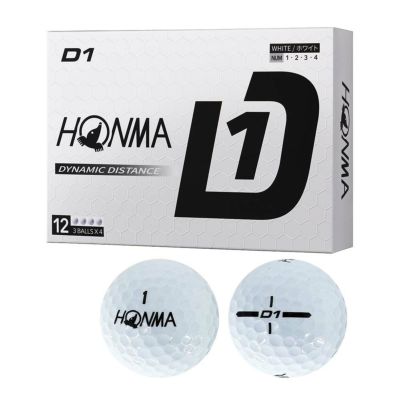 本間ゴルフ（HONMA） D1 ボール BT2401 ホワイト 1ダース 2024