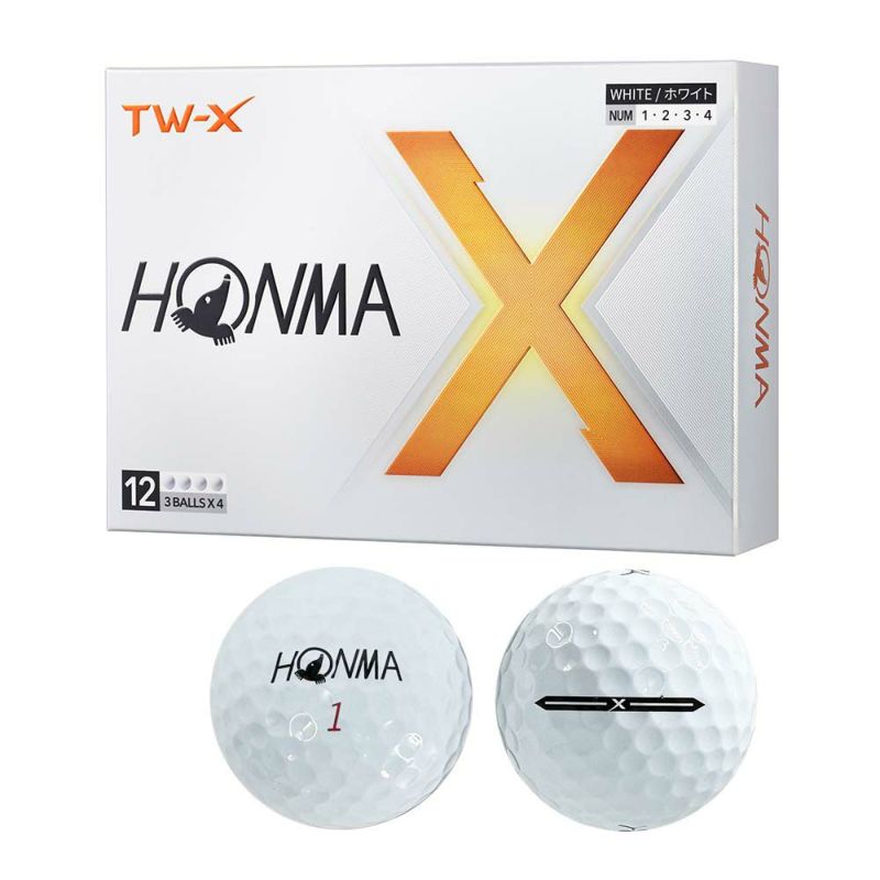 本間ゴルフ（HONMA） TW-X ボール BT2402 ホワイト 1ダース 2024 | ゴルフショップ・ゴルフ通販なら二木ゴルフオンライン