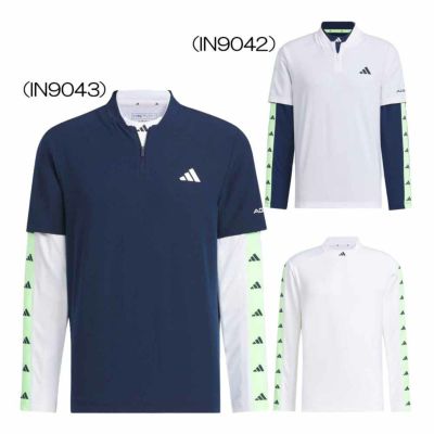 アディダス（Adidas） BOSグラフィックレイヤードセットシャツ IKK78 メンズゴルフウェア 2024春夏