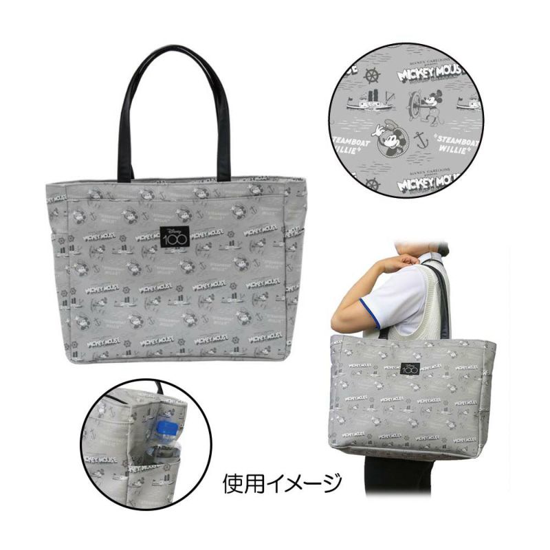 【お盆セール】Disney100 トートバッグ モノクロ 73220-422-001『限定品』