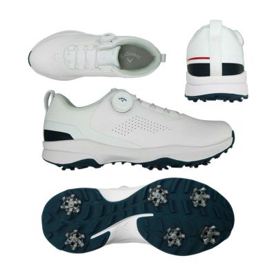 キャロウェイ（Callaway） AEROSPORT ダイヤル式 スパイクシューズ C249-96110（1030）ホワイト/ネイビー