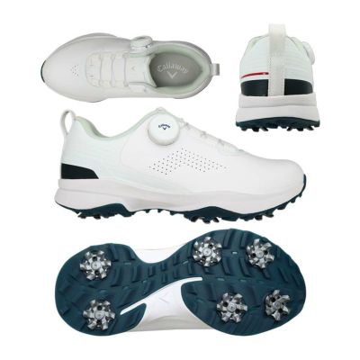 キャロウェイ（Callaway） AEROSPORT ダイヤル式 スパイクレディースシューズ C249-96230（1030）ホワイト/ネイビー 2024
