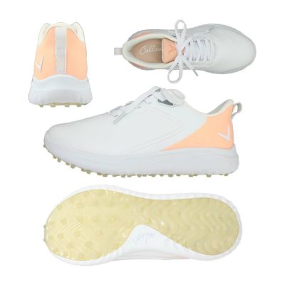 キャロウェイ（Callaway） ANZA スパイクレスレディースシューズ C249-86240 （1031）ホワイト/ピンク 2024