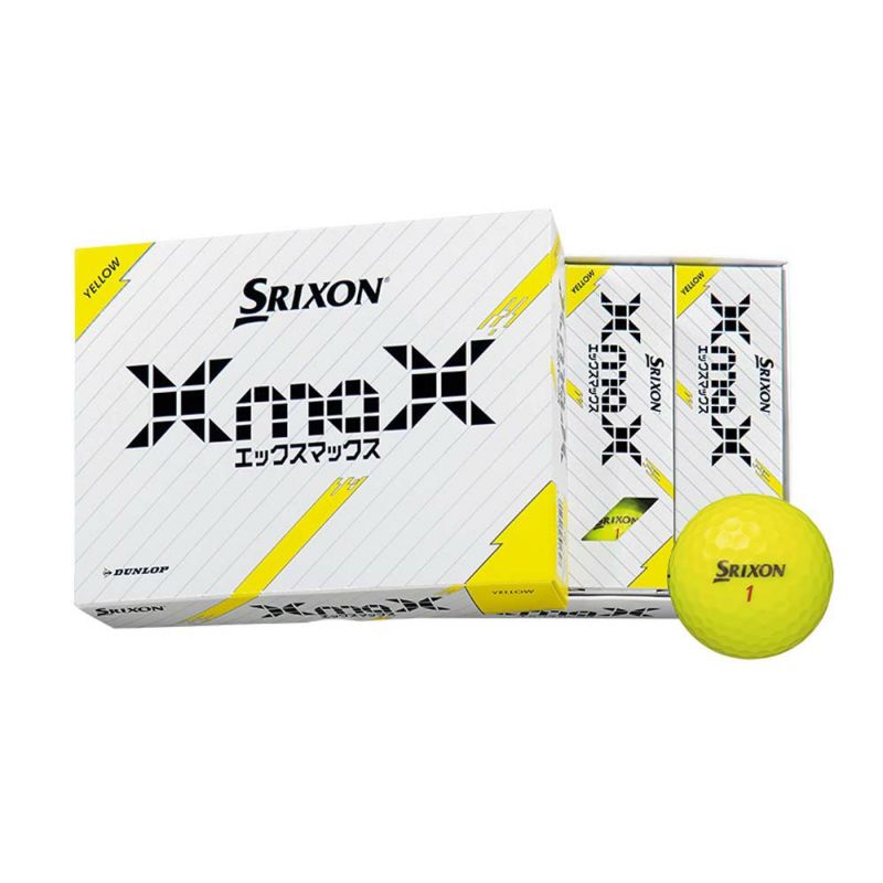 スリクソン（SRIXON） XmaX（エックスマックス）ボール イエロー 1ダース 2024 | ゴルフショップ・ゴルフ通販なら二木ゴルフオンライン