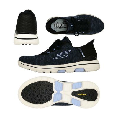 スケッチャーズ（Skechers） GO GOLF WALK5 SLIP-INS スパイクレス レディースシューズ 123085-BKLV 2024【最終処分価格】
