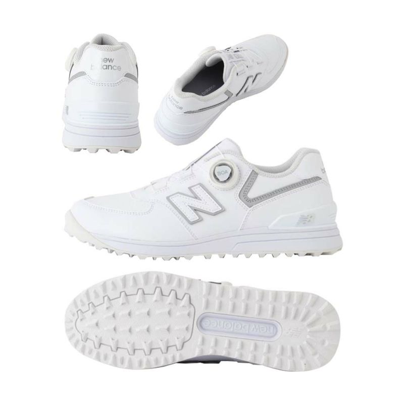 New Balance 574 ゴルフシューズ 女性用 ホワイト BOA New Balance Golf ニューバランス ゴルフシューズ 574 v3 SL BOA