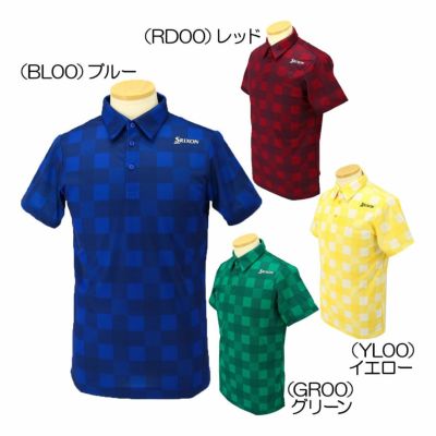 スリクソン（SRIXON） チェックプリント半袖シャツ RG4FHS01MB メンズゴルフウェア 2024