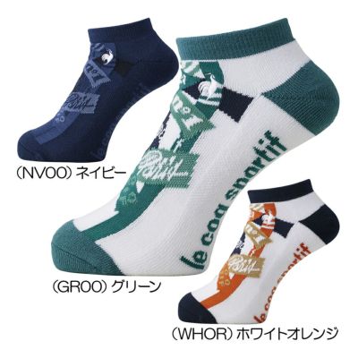 ルコック（le_coq_sportif） コラージュ柄 アンクル丈ソックス LG4FSO03M メンズゴルフウェア 秋冬 2024