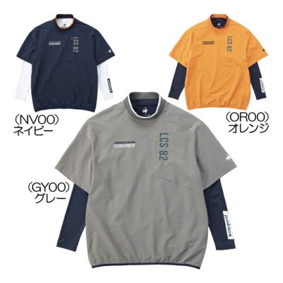 ルコック（le_coq_sportif） インナー付き半袖プルオーバー LG4FTZ00M メンズゴルフウェア 2024秋冬『ストレッチフォーサー』