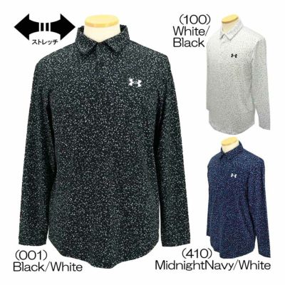 アンダーアーマー（UNDER_ARMOUR） UAプレーオフプリントロングスリーブポロ 1388306 メンズゴルフウェア 2024秋冬【最終処分価格】