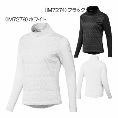 アディダス（Adidas） Frost Guard 保温キルトコンビネーションハイネック長袖シャツ JSC05 レディースゴルフウェア 2024秋冬