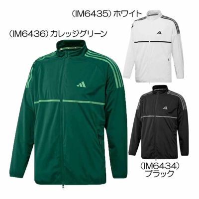 アディダス（Adidas） WIND. RDYスリーストライプスフルジップウインド JTY59 メンズゴルフウェア 2024秋冬