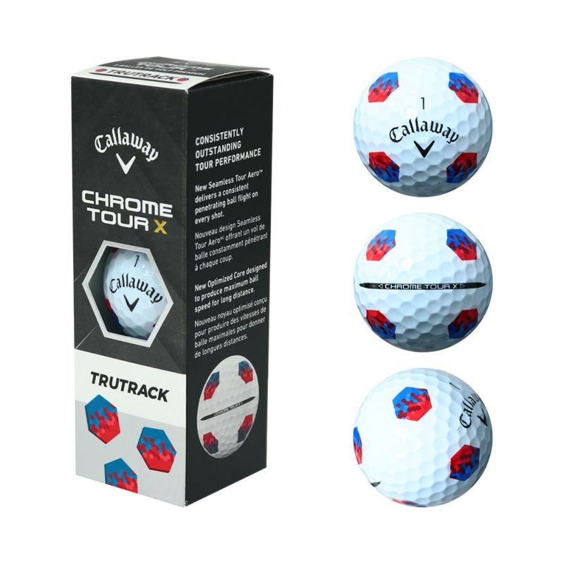 キャロウェイCHROME TOUR X TRUTRACK ゴルフボール7スリーブ balls-2024-chrome-tour-x-