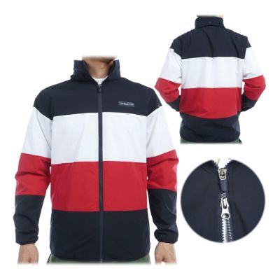 トミーヒルフィガー（Tommy_Hilfiger） シグネチャーストライプ ウィンドジャ THMA450 メンズゴルフウェア 2024年秋冬【最終処分価格】