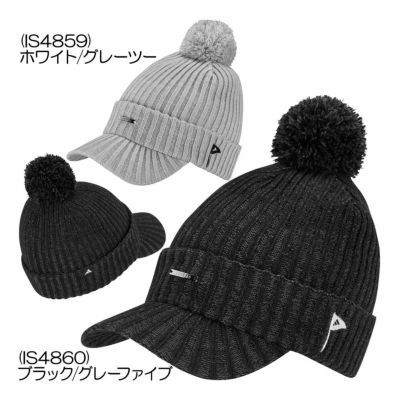 アディダス（Adidas） COLD. RDY プレートロゴ バイザーニットキャップ JTC36 レディースゴルフキャップ 2024秋冬