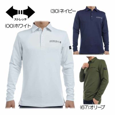 アドミラル（Admiral） 裏起毛 ロングスリーブシャツ ADMA482 メンズゴルフウェア 2024秋冬【最終処分価格】