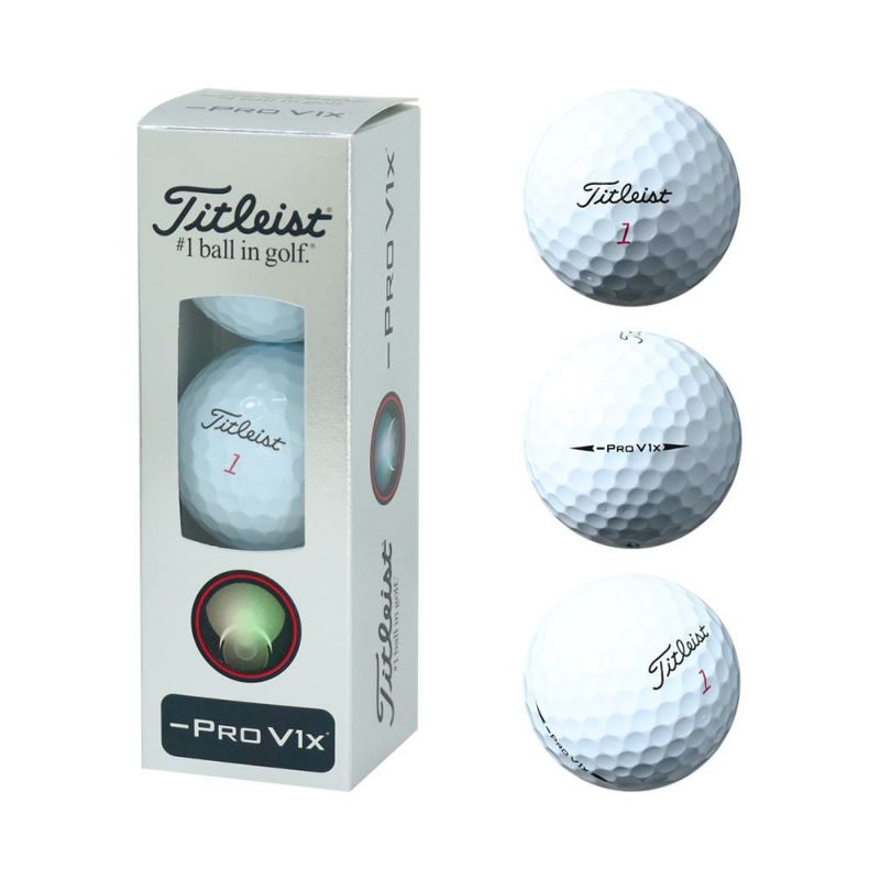 タイトリスト（Titleist） Pro V1x LEFT DASH ボール ホワイト 1