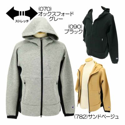 チャンピオン（Champion） テックウィーブ 3LS Light ジップフーデッドスウェットシャツ C3-BG101 メンズゴルフウェア 2025春夏