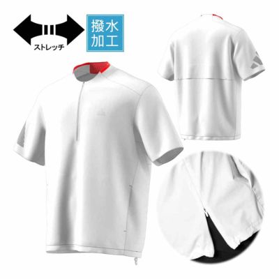 アディダス（Adidas） アディゼロ 撥水 ハーフジップ 半袖ウィンドウ KTN24 メンズゴルフウェア 2025春夏