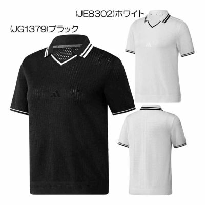 アディダス（Adidas） ビヨンド ザ コース ルーズ スキッパー ニットボックスシルエット 半袖ポロ KTN36 レディースゴルフウェア 2025春夏