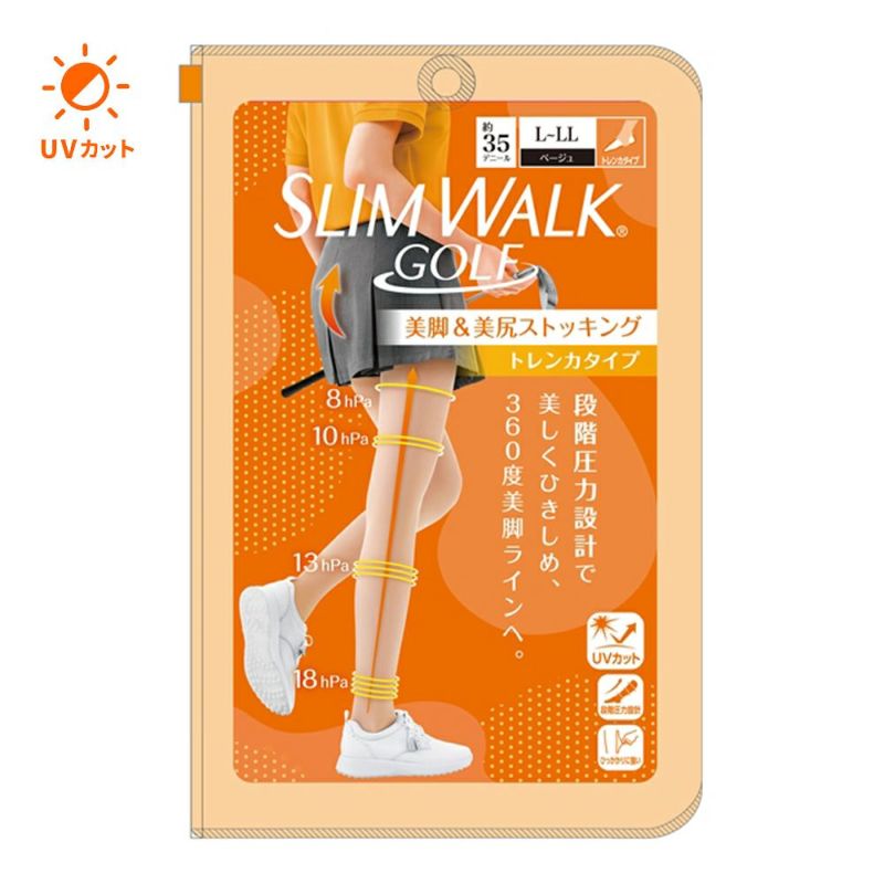 SLIMWALK GOLF 美脚＆美尻ストッキング トレンカタイプ L-LL SWG008 レディースゴルフウェア 春夏 2025