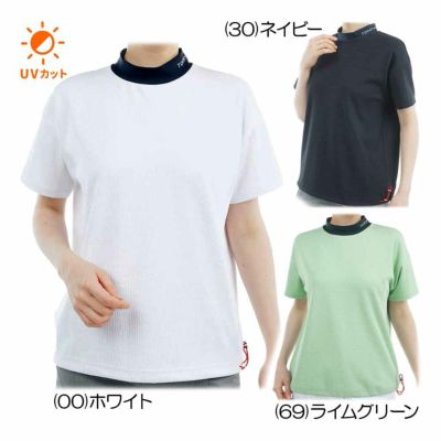 トミーヒルフィガー（Tommy_Hilfiger） 『吉田優利プロ着用』 ジャカードリラックス 半袖モックネックシャツ THLA529 レディースゴルフウェア 2025春夏