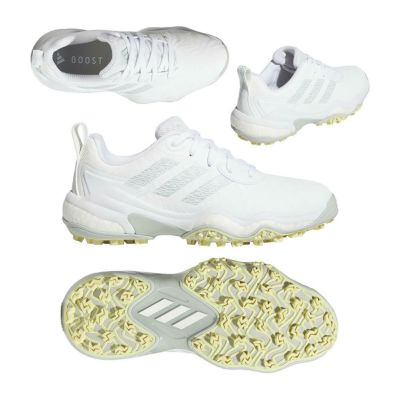 アディダス（Adidas） コードカオス25 レディース スパイクレスシューズ IH8505 ホワイト/シルバー/イエロー 2025