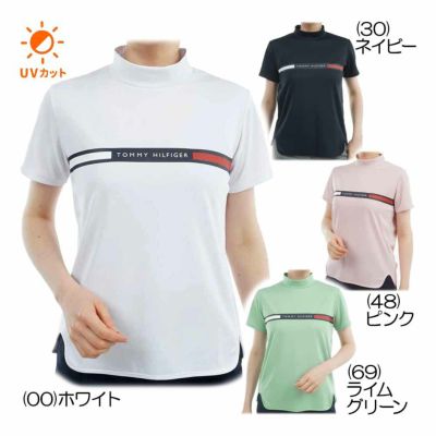 トミーヒルフィガー（Tommy_Hilfiger） ラインロゴ 半袖モックネックシャツ THLA532 レディースゴルフウェア 2025春夏