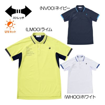 ルコック（le_coq_sportif） 部分メッシュ ベーシックデザイン半袖ポロシャツ LG5SHS12M メンズゴルフウェア 春夏 2025