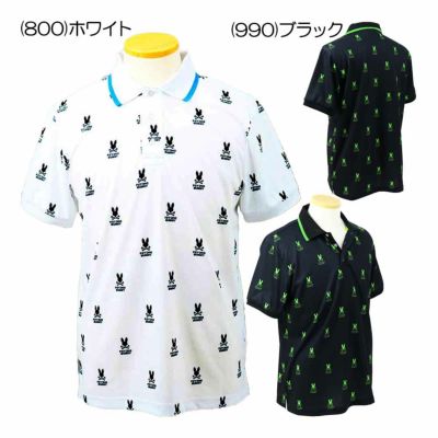 サイコバニー（PsychoBunny） ロゴパターン半袖 ポロシャツ GF153 メンズゴルフウェア 春夏モデル