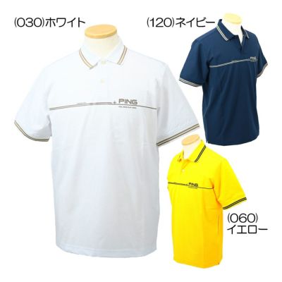 ピン（PING） 二重織バックプリント半袖ポロシャツ 621-5160301 メンズゴルフウェア 春夏 2025 『父の日にオススメ』
